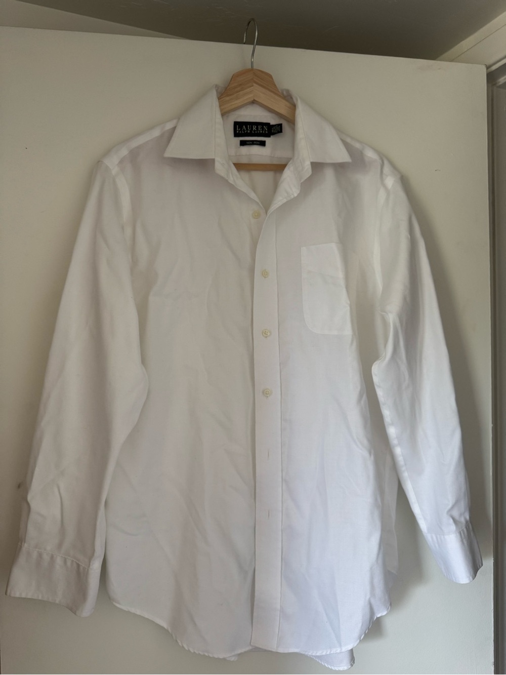 Ralph Lauren White Button-Down Cotton Shirt - Men's